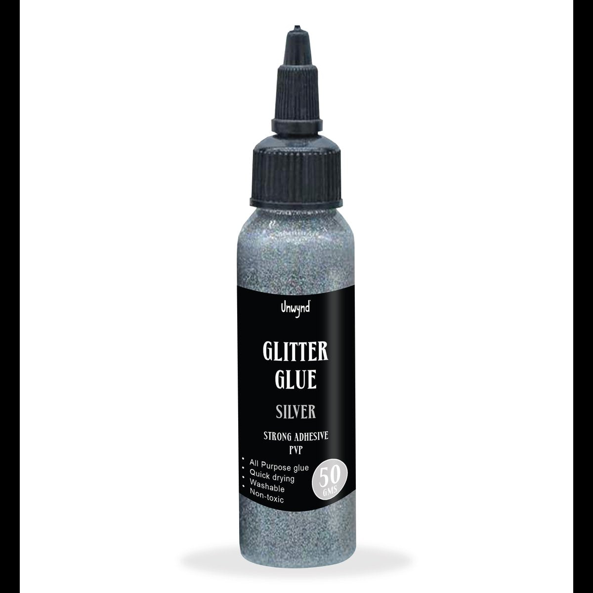 Unwynd Glitter Glue - Extra Sparkle- Silver - 50gms