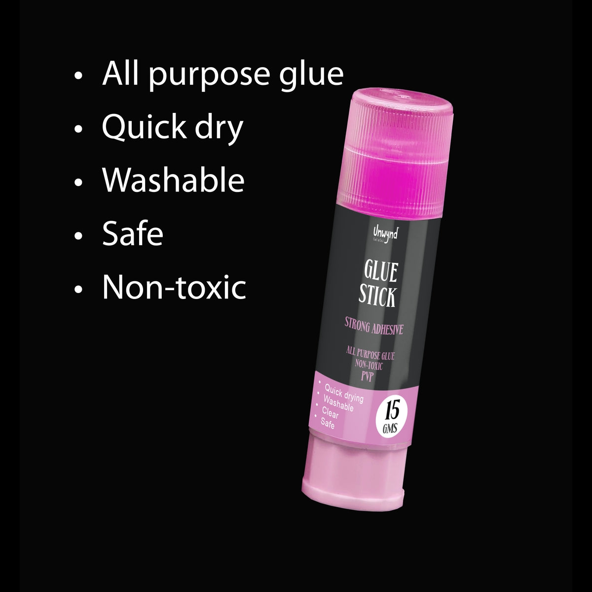 Unwynd Color Glue Stick Magenta - 15gms