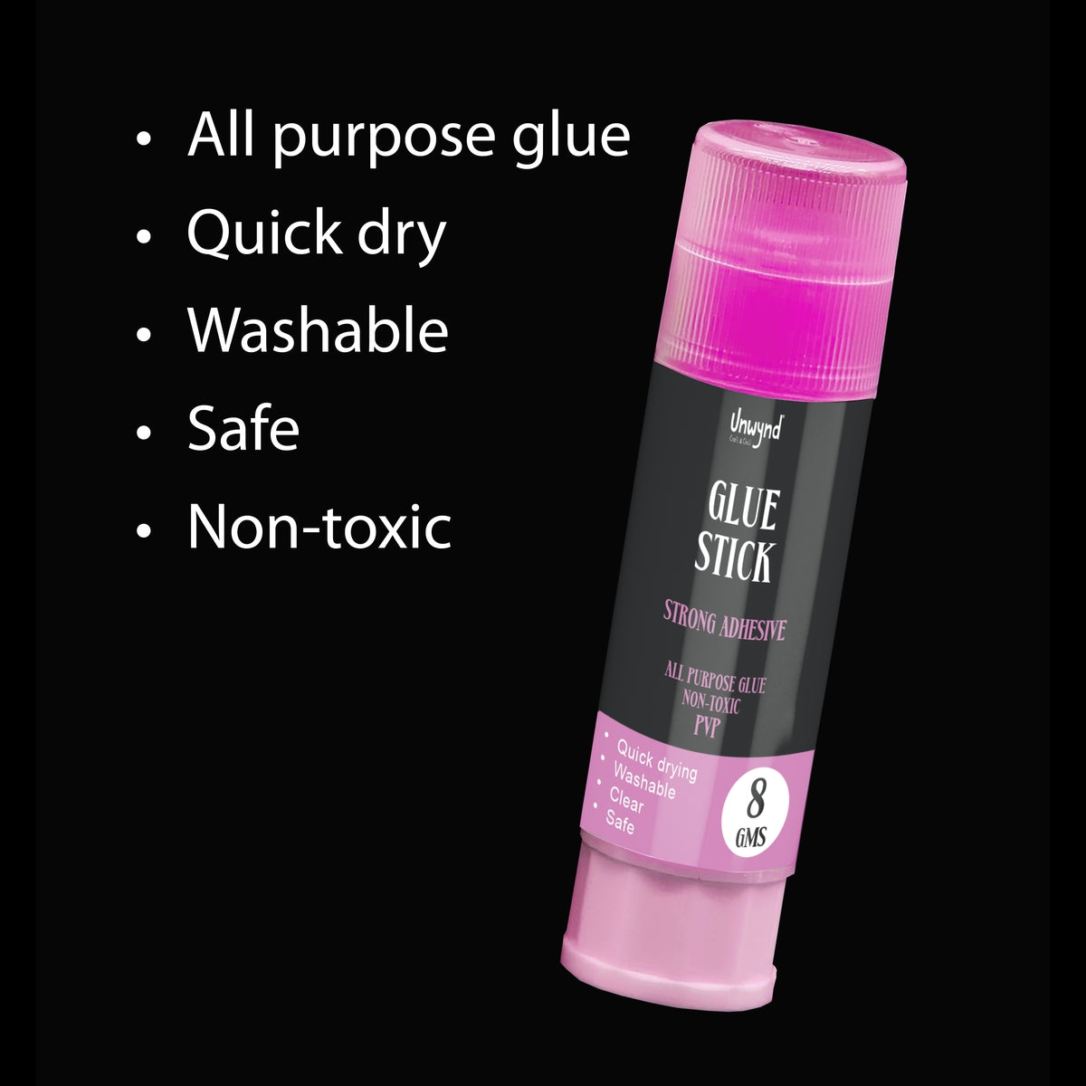 Unwynd Color Glue Stick Pink - 8gms