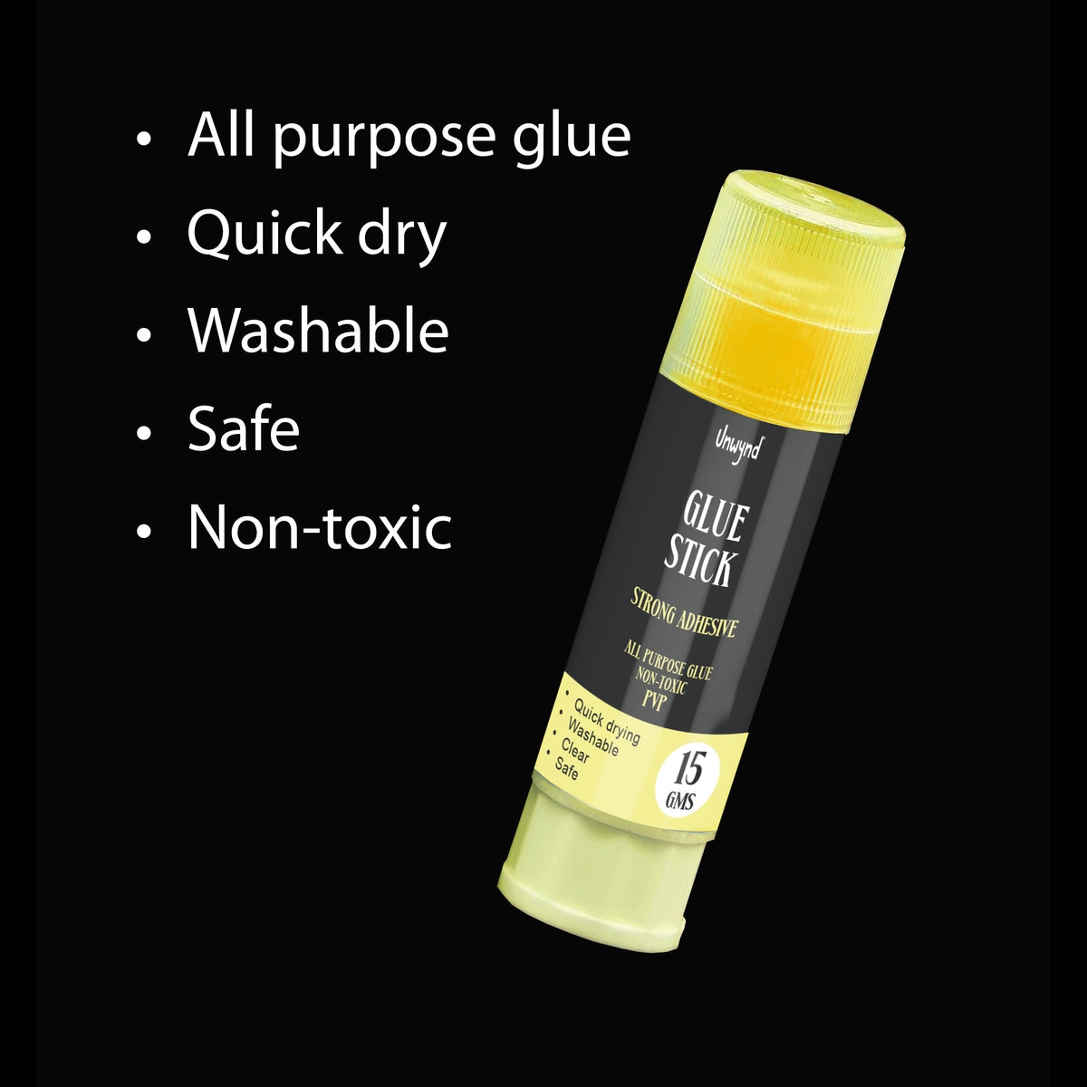 Unwynd Color Glue Stick Yellow - 15gms