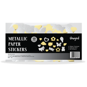 Unwynd Metallic Paper Stickers Multiple Shape - Pack of 40