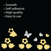 Unwynd Metallic Paper Stickers Multiple Shape - Pack of 40
