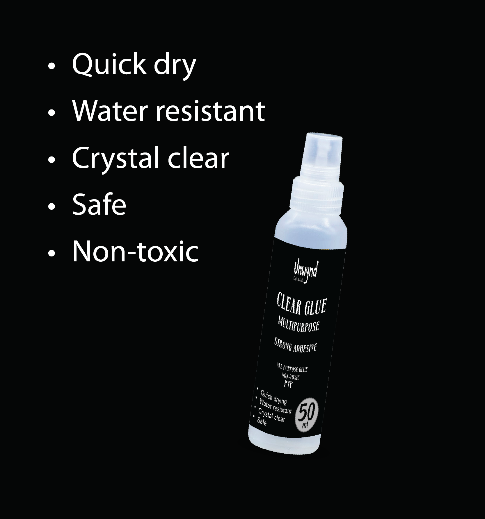 Unwynd Multipurpose Clear Glue 50Gm