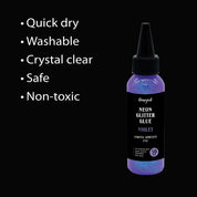 Neon Glitter Glue- Violet - 70ml