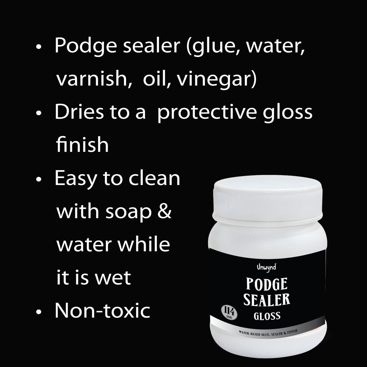 Unwynd Podge Sealer 114gms 4oz Gloss