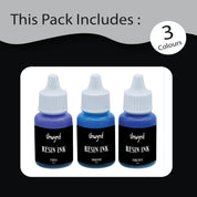 Unwynd Resin Ink - Set of 3 Dark Blue/Puple/Turquoise