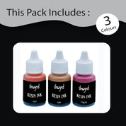 Unwynd Resin Ink - Set of 3 - Sunset Amber Flame Red