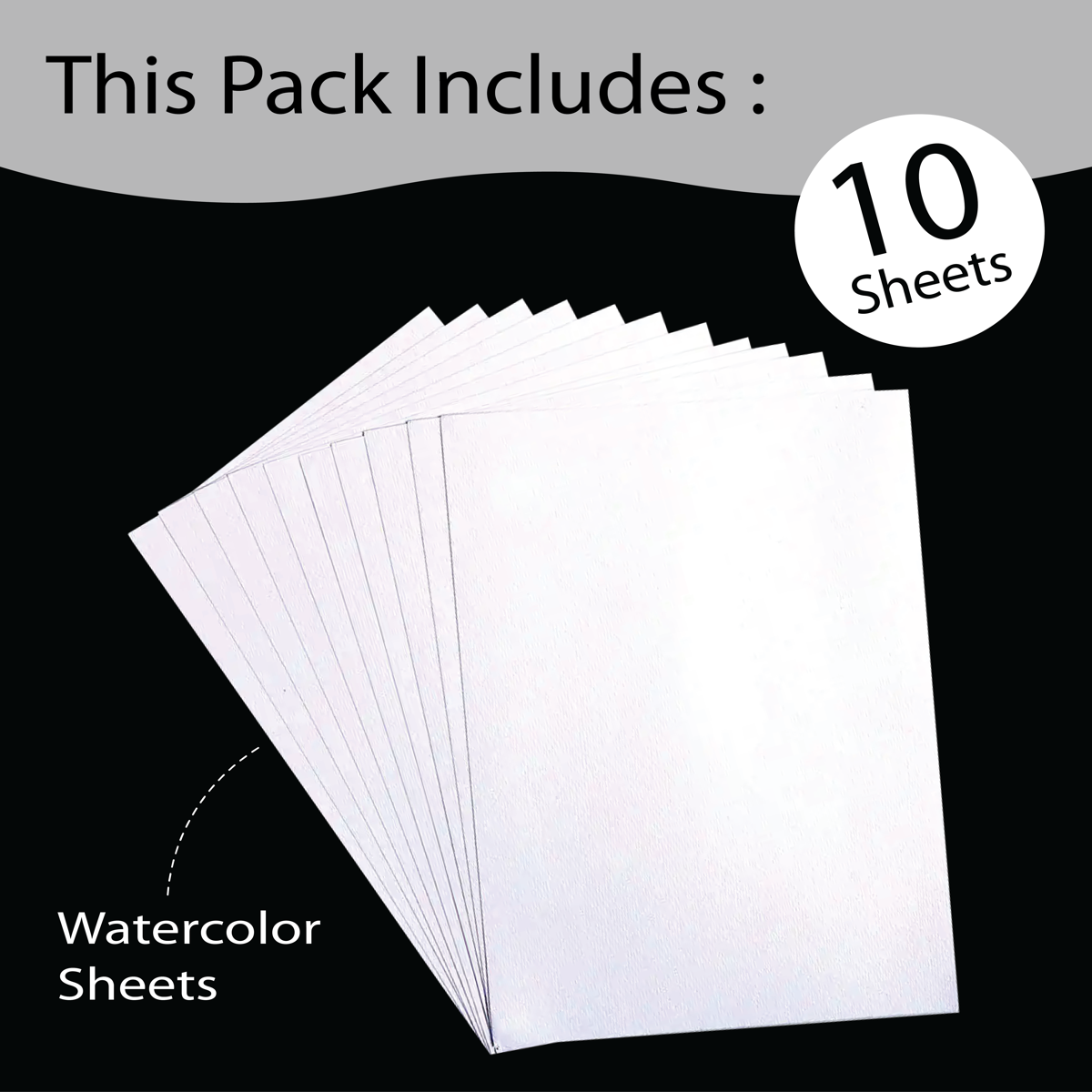 Unwynd Watercolorsheet-25% Cotton Pack Of 10 Sheet 300gsm - A4