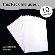 Unwynd Watercolorsheet-25% Cotton Pack Of 10 Sheet 300gsm - A4