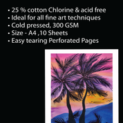 Unwynd Watercolorsheet-25% Cotton Pack Of 10 Sheet 300gsm - A4
