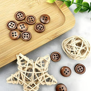 Unwynd Wooden Buttons Natural - Pack of 50