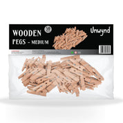 Unwynd Wooden Pegs Natural Medium - Pack of 50