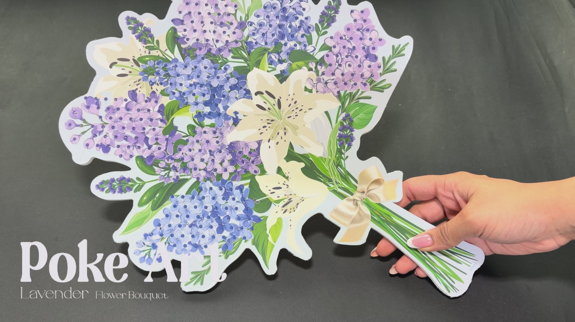 Poke Art Lavender Flower Bouquet