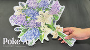 Poke Art Lavender Flower Bouquet