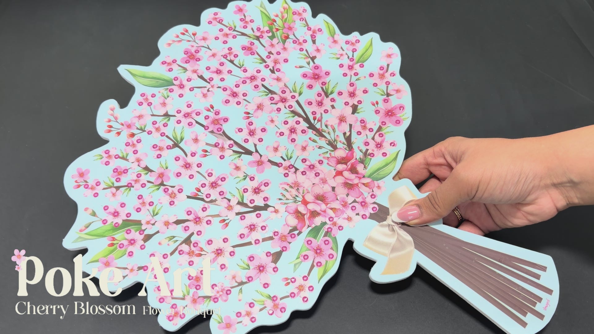 Poke Art Cherry Blossom Flower Bouquet