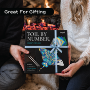 Unwynd Foil by Number Under The Sea as a gift – premium foil art kit for adults with ocean mandala stingray design in gift-ready packaging